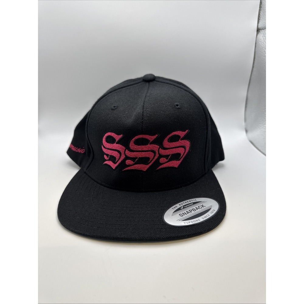 yupoong snapback classic Black SSS Hat #756